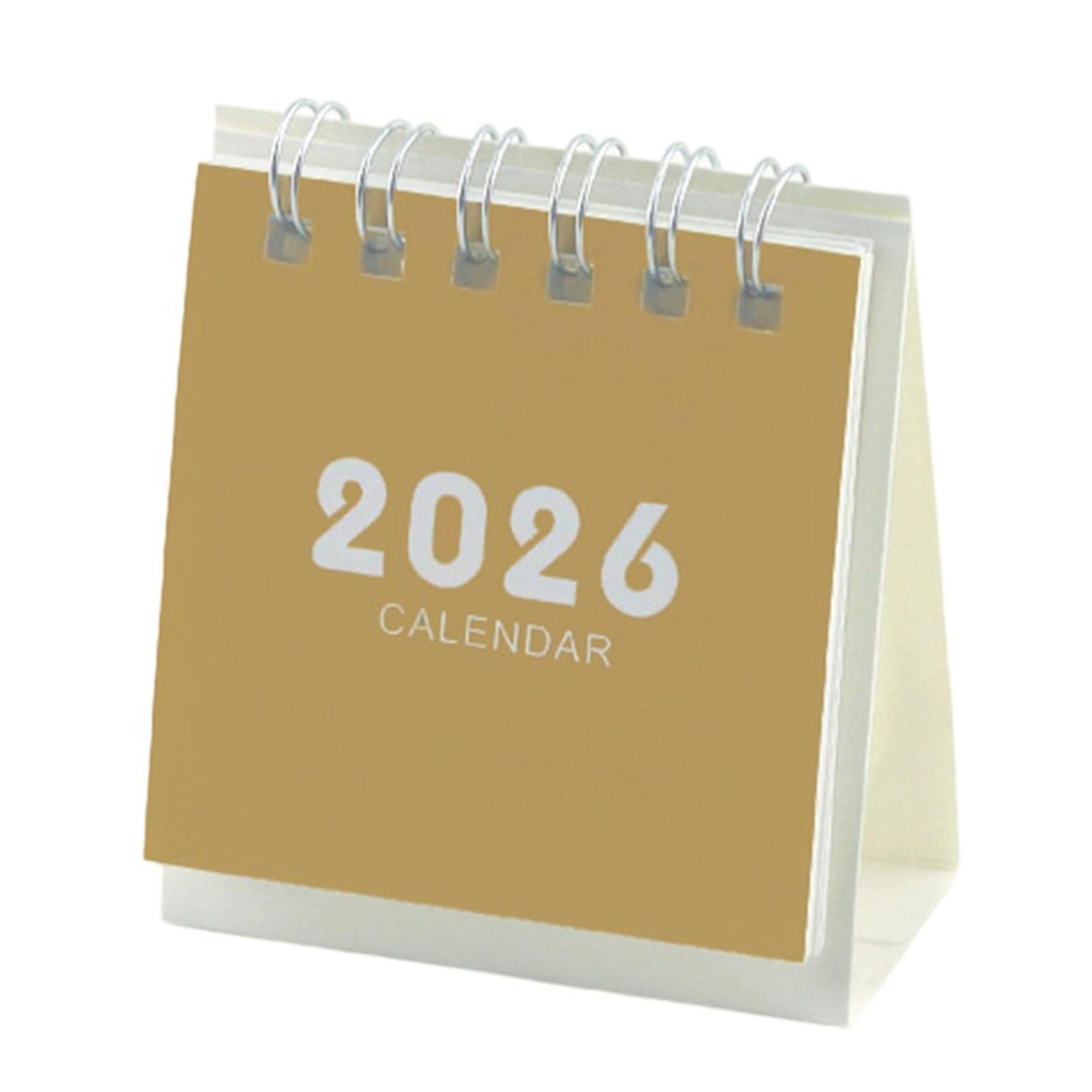 Yanwuwa Brown 2026 Desk Calendar 17 Month Referances Runs From Aug 2025 To Dec 2026 Tabletop Monthly Calender For Plans Notes Desk Planner