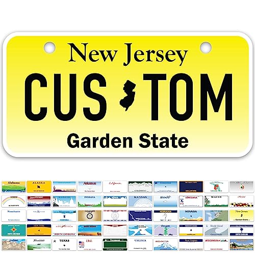 Mini License Plates Personalized License Plates Custom for Car Bikes ATV Kids Car Golf Cart Jeep 2x4 Inch Rust-Free Fade Resistant Aluminum USA Made By My Sign Center (New Jersey)