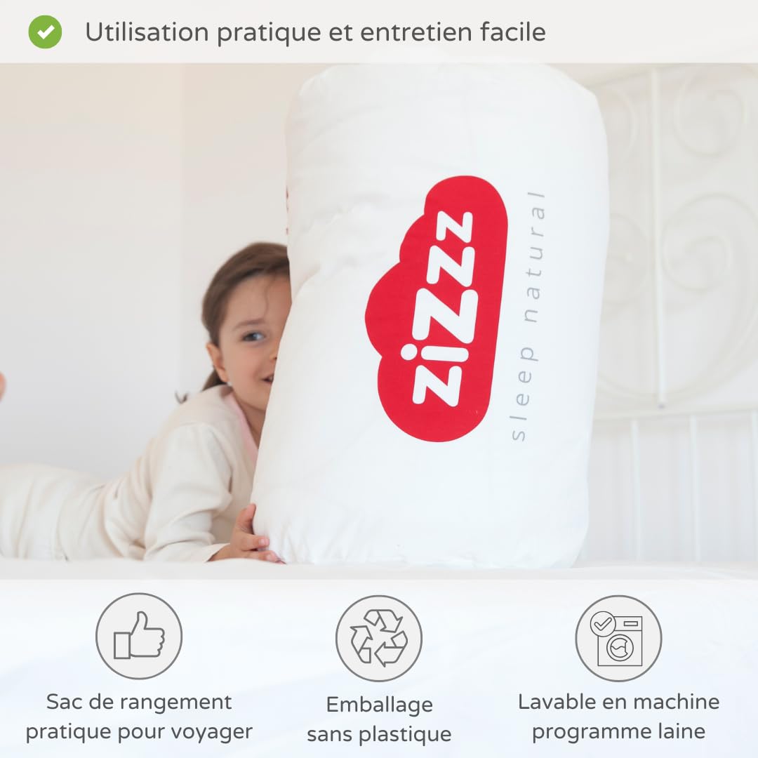 Couette en Laine Suisse 4 Saisons 290g/m² - Couette en Coton Bio - Différentes Tailles - Respirante & Douce - Couverture de Haute qualité (140 x 200 cm)