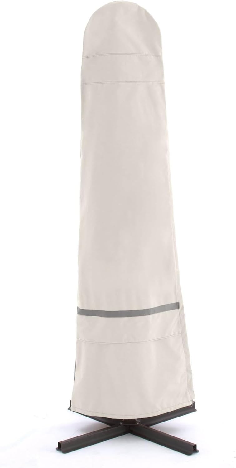 Covermates Cantilevered Umbrella Cover - Premium Polyester, Weather Resistant, Water Resistant Zipper, Outdoor Living Covers, 75 CIRCUMFERENCE x 120H, Clay