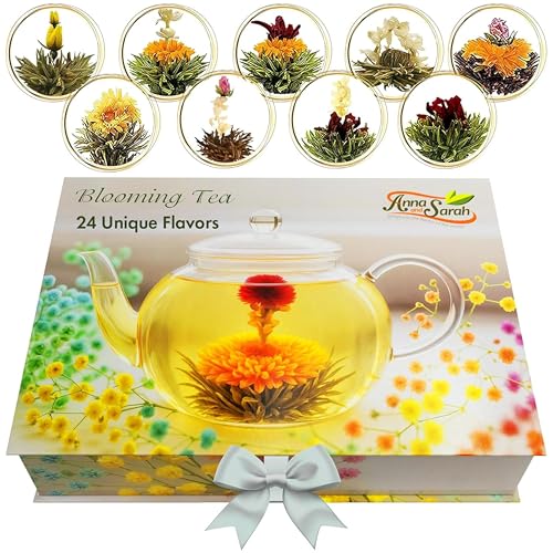 & Edible Flower Infusions, Green Tea, 24 Unique Flavors Gift