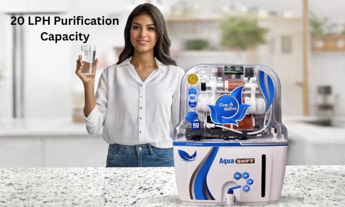 Image of Aqua X Pure - India's #1 RO Water Purifier for Home | RO+UV+UF+Alkaliser | High TDS Removal | 12 Stage filteration | 12 L Tank | 20 LPH | 1 Year Warranty | (SWIFT LUX.MODEL)*