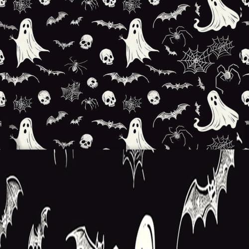 Image of Nuxovilar Ghost Halloween Party Decor Wallpaper 12x18In PVC