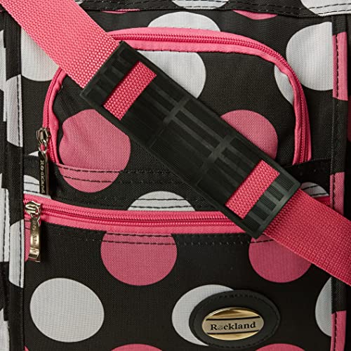 Rockland Rolling Duffel Bag, Multi/Pink Dot, 22-Inch