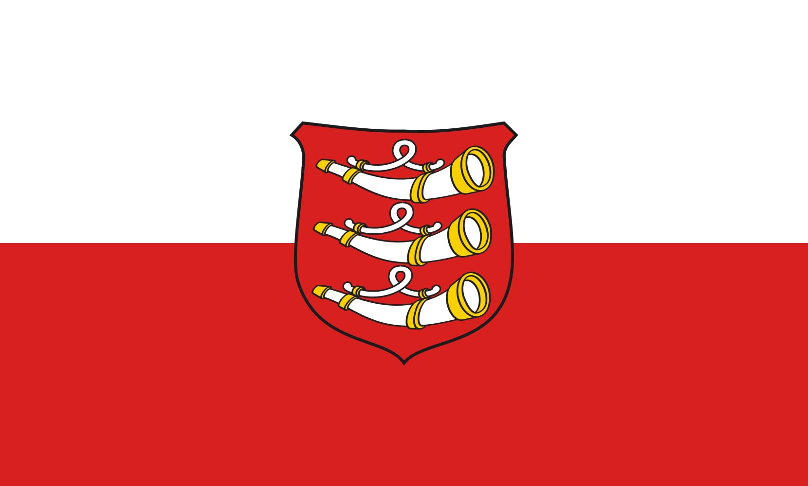 Drapeau Weißenhorn grand format paysage pour pavoiser les bâtiments publics