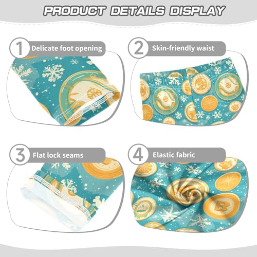 KLL Flying Bitcoins and Snowflakes Toddler Girls' Athletic Leggings Stretch Full Length Workout Pants Running3