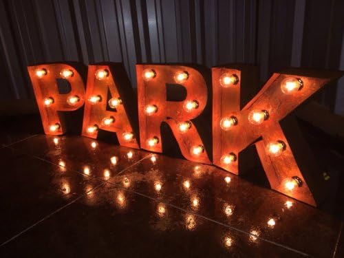 Vintage Black Iron Rustic Marquee Letters from A-Z (18" Tall)