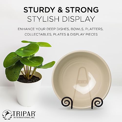 image for Tripar Decorative Scroll Rack, Large Black Display (4.5 Inch Depth) - 