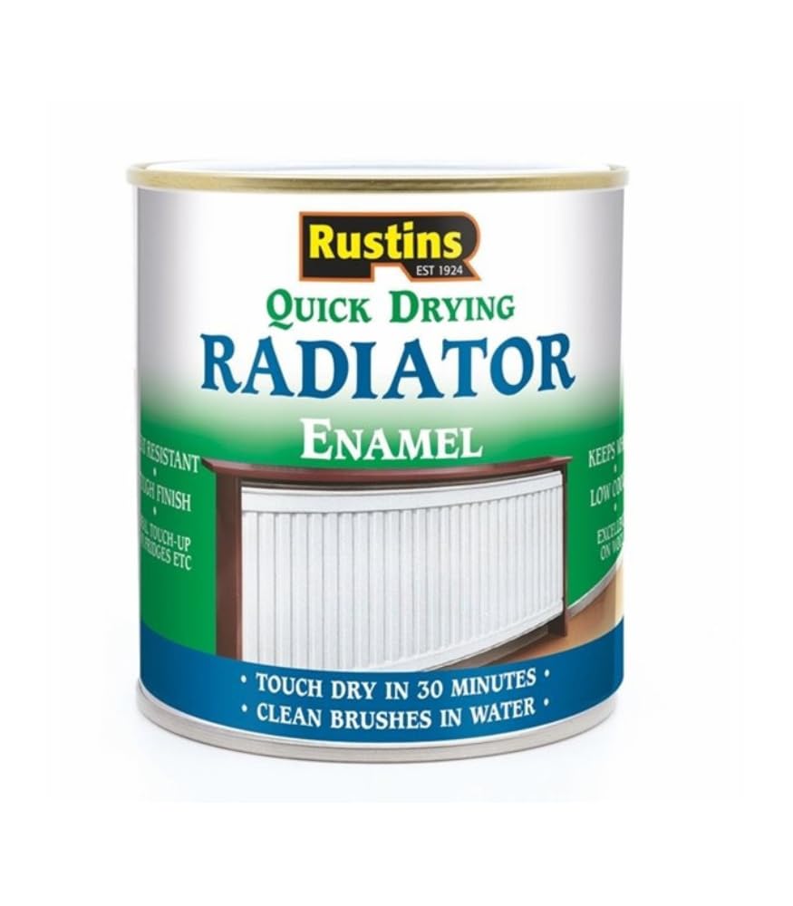 Rustins Quick Dry Radiator Enamel Satin White 500ml