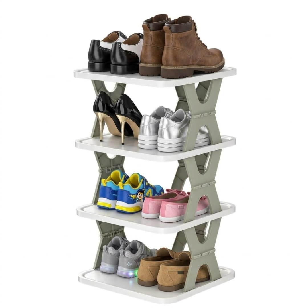 GREECHO 4-Tier Foldable Shoe Rack-image-44