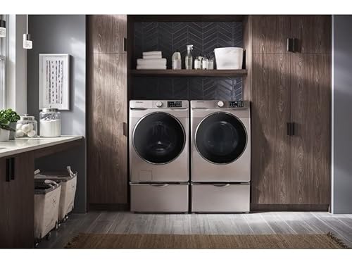 Samsung DVE45R6300C 7.5 Cu. Ft. Smart Electric Steam Dryer In Champagne  thumb #1