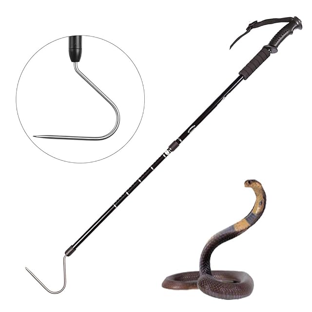 Gancho de Serpiente Extensible de 135cm para Reptiles, Serpientes, Pelotas de Serpiente