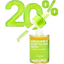 PURITO Azelaic Acid 10% + Kojic Acid + Tea Tree Facial Serum | for Acne &amp; Marks, Breakouts | High-Level Azelaic Acid 10% | Korean skincare, 30mL 1.01 fl.oz