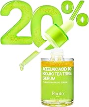 PURITO Azelaic Acid 10 Kojic Tea Tree Serum Korean Breakouts, Acne-Prone Skin, Marks, Pore Care & Even Tone, 20% Triple Active Formula with Tea Tree Capsule, 30ml 1.01fl.oz