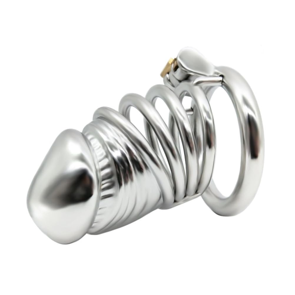 40mm/1.57inch,Cage de chasteté en Acier Inoxydable pour Homme, Dispositif de chasteté, Anneau pénien, Jouet Sexuel, verrou pénien, Anneau pénien, Ceinture de chasteté