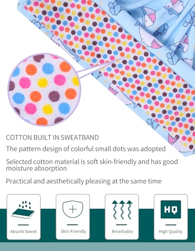 Image of Kousenpu Scrub Caps for Women, Adjustable Women's Surgical Cap with Buttons, Breathable Cute Design for Nurses and Doctors