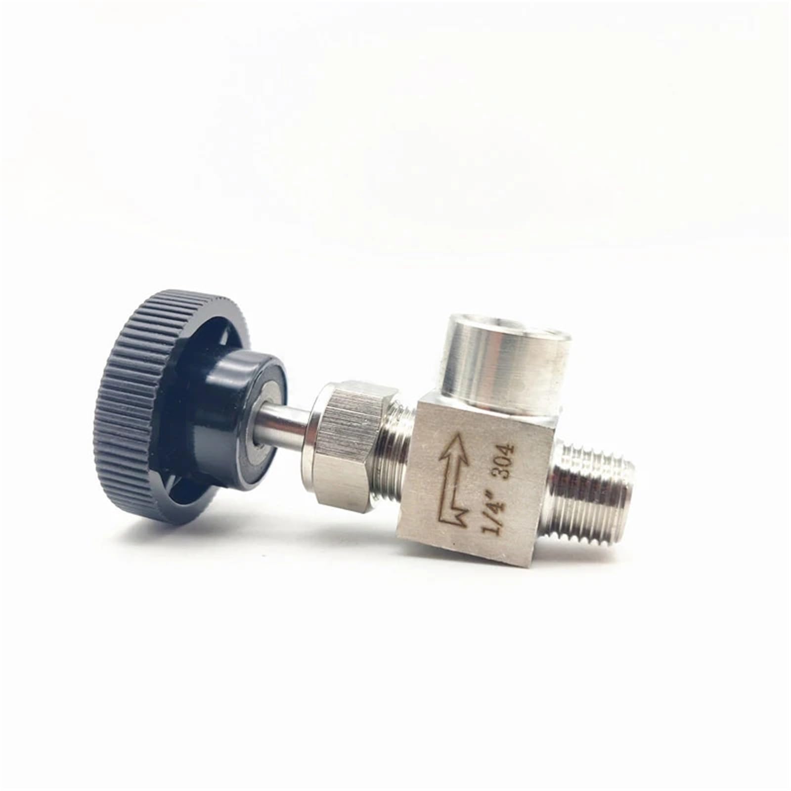 Vanne inox 304 à angle droit 1/2 pouce pour circuits haute performance