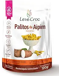Palitos salgados sem gluten de Aipim 120g - Leve Croc