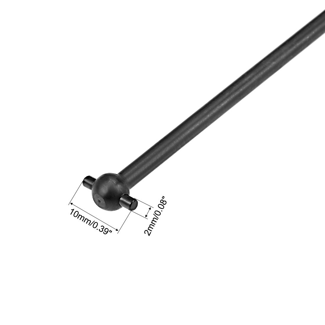 sourcing map 2 szt. 100 mm wał napędowy do samochodu 1/10 RC czarny