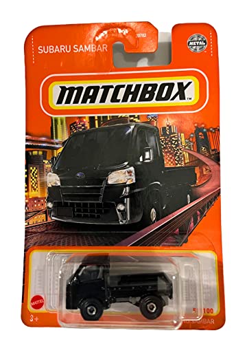 Matchbox Power Grabs Black Subaru Sambar 57/100 miniatura 2