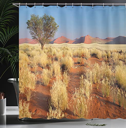 ABAKUHAUS Landscape Shower Curtain, Acacia Tree Desert Sossusvlei Namibia Southern Africa Photo - Image 3
