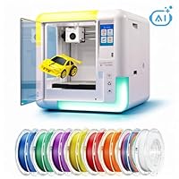 AOSEED AI-Powered X-Maker 3D Printer for Kids & Beginners, Fully Assembled Mini 3D Printer with Up to 400mm/s Speed, Auto Leveling, 15 Mini Apps, Quiet, Includes 8 PLA Filaments for Home & School Use