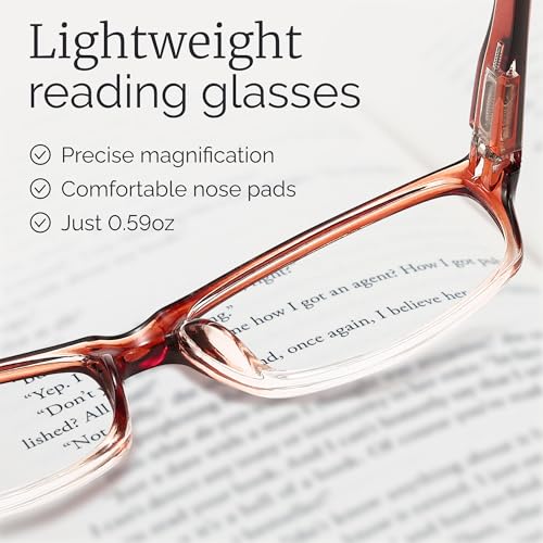 Image of Gaoye Reading Glasses for Women, 6 pack Fashion Readers for Women Men Spring Hinge Eye Glasses, Blue Light Reading Glasses