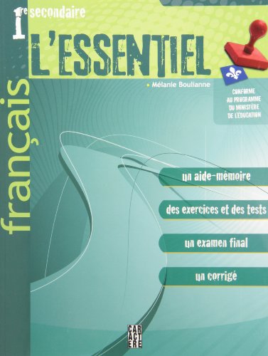 1re secondaire français [French] 2896421890 Book Cover