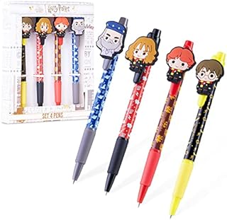 Harry Potter Pen, 4 Pack Novelty Pens, Stationery Sets for Kids