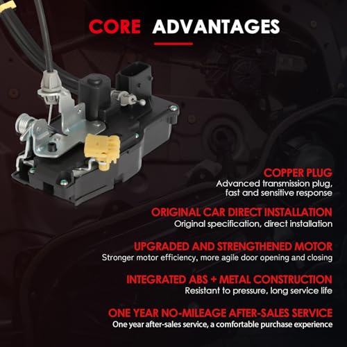 Image of CCIYU Door Lock Actuator Front Left Side Compatible for Cadillac CTS 2008 09 10 11 12 13 2014 Power Door Lock Actuators Front Drive Replaces 931-394 DLA1119