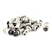 Uxcell a15070400ux0522 10Pairs 16 mm Thread 6 Pins Male Female Panel Metal Aviation Wire Connector (Pack of 20)