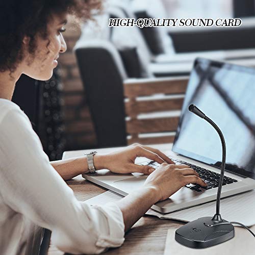 lifcasual Microfone de gravação USB com cancelamento de ruído de alta sensibilidade para laptop PC m