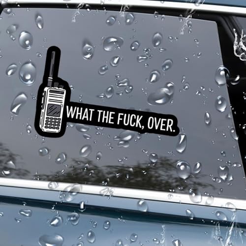 Image of eDesign 2-Pack WTF Over Black Sticker What The Fuck Over Sticker Decal - 4 Inches - for Waterbottle Car Truck Van Window Bumper Laptop Tablet Cup Tumbler and Any Smooth Surface