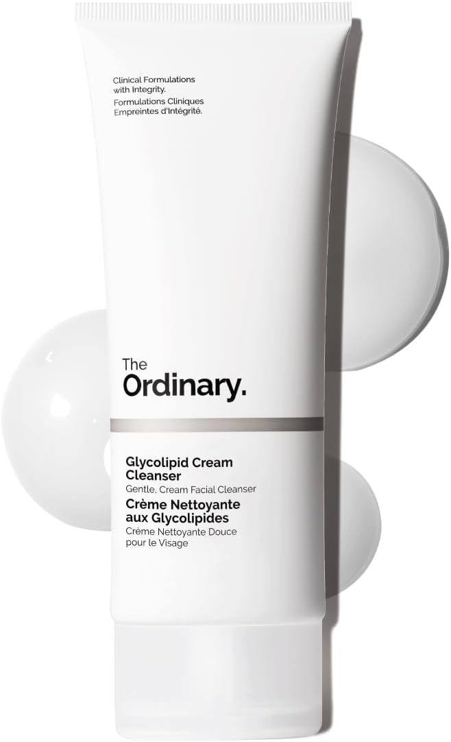 Glycolipid Cream Cleanser, Gentle Makeup Removal with Plant-Derived Glycolipid Agents, 5.1 Fl Oz