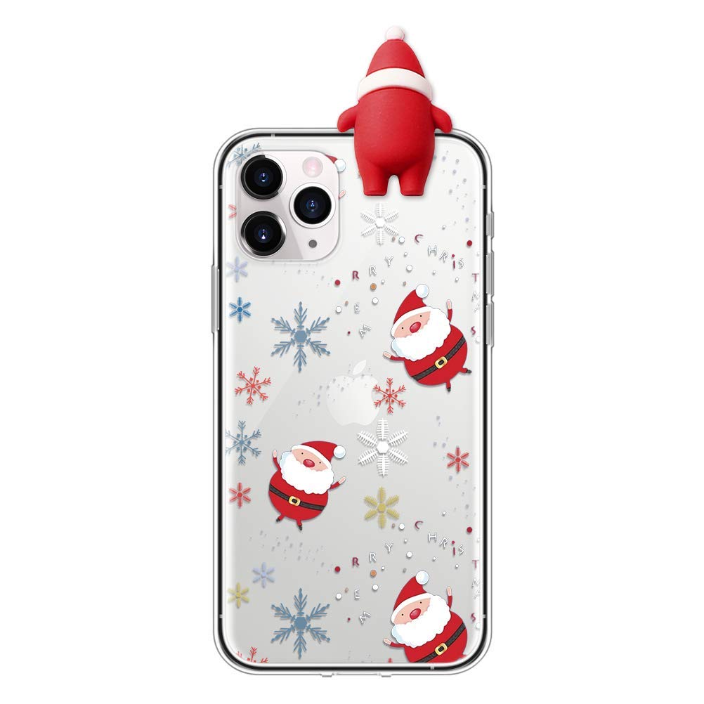 Uposao Handyhülle Für IPhone 13 Mini – Weihnachtsdesign Mit Hirsch-Muster – Transparente TPU-Schutzhülle