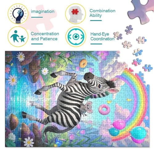 Puzzle de cebra de 1000 piezas, el desafío creativo ideal para tus tardes libres 4