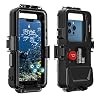 hitfine Underwater Case Only for iPhone Series,Diving Phone Case [Operated Underwater][98FT/30M] Snorkeling Photo Video,Waterproof Case for iPhone/13/Pro/Pro Max/Mini/12/11/XR/XS/MAX/8/Plus/SE Black