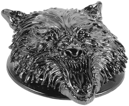 MAGICLULU Metal Wolf Head Push Start Button Cover for Car Engine Scratch Resistant Ignition Protector with Precise Fit Stylish Interior Decor for One Touch Start Systems image 4