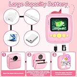 Kids Camera Instant Print, Birthday Presents for 3 4 5 6 7 8 9 Year Old Girls, 48MP & 1080P HD Kids Digital Camera with 32GB SD Card, 3 Rolls Paper & Unicorn Silicone Cover - Image 7