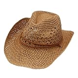 Cappello da sole da cowboy vintage occidentale da uomo e donna cappello di paglia cappello di paglia per viaggi all