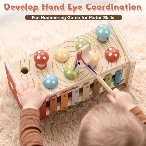 Lehoo Castle Montessori Pounding Toy with Xylophone for Toddler 1-2 — view 3