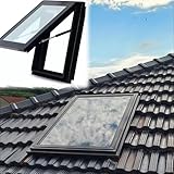 Dachfenster für Dach, Dachfenster aus gehärtetem Glas für Haus, Dachboden und verglaste Terrasse – 50 x 75 cm Dachfensterinstallation
