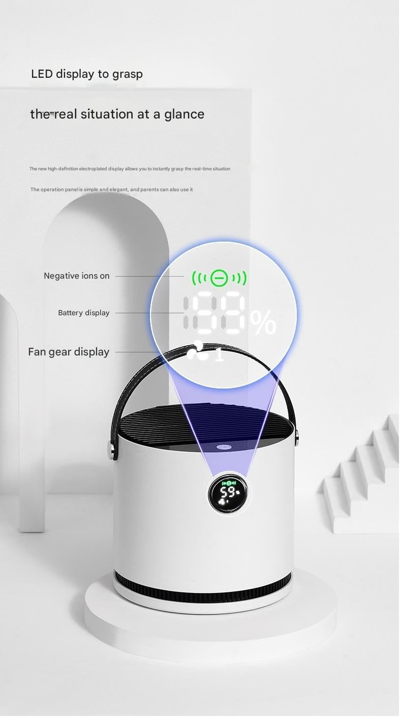 Air Purifier for Bedroom, Evaporative Humidifier with Smart Mode, Air Purifiers for Home, Cool Mist-Free Air Humidifier, Suitable for Home, Office, Travel