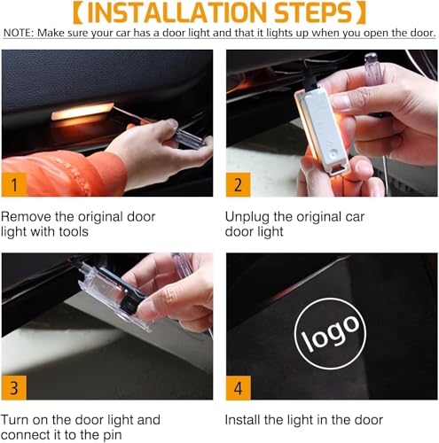 Image of KMH Ghost Shadow Light LED Projector Light Compatible with Toyota Innova Crysta | Warning Anti Rear end Collision | 3D Welome Sensor Wireless Car Door Entry Logo Lamp Light - Pack of 1