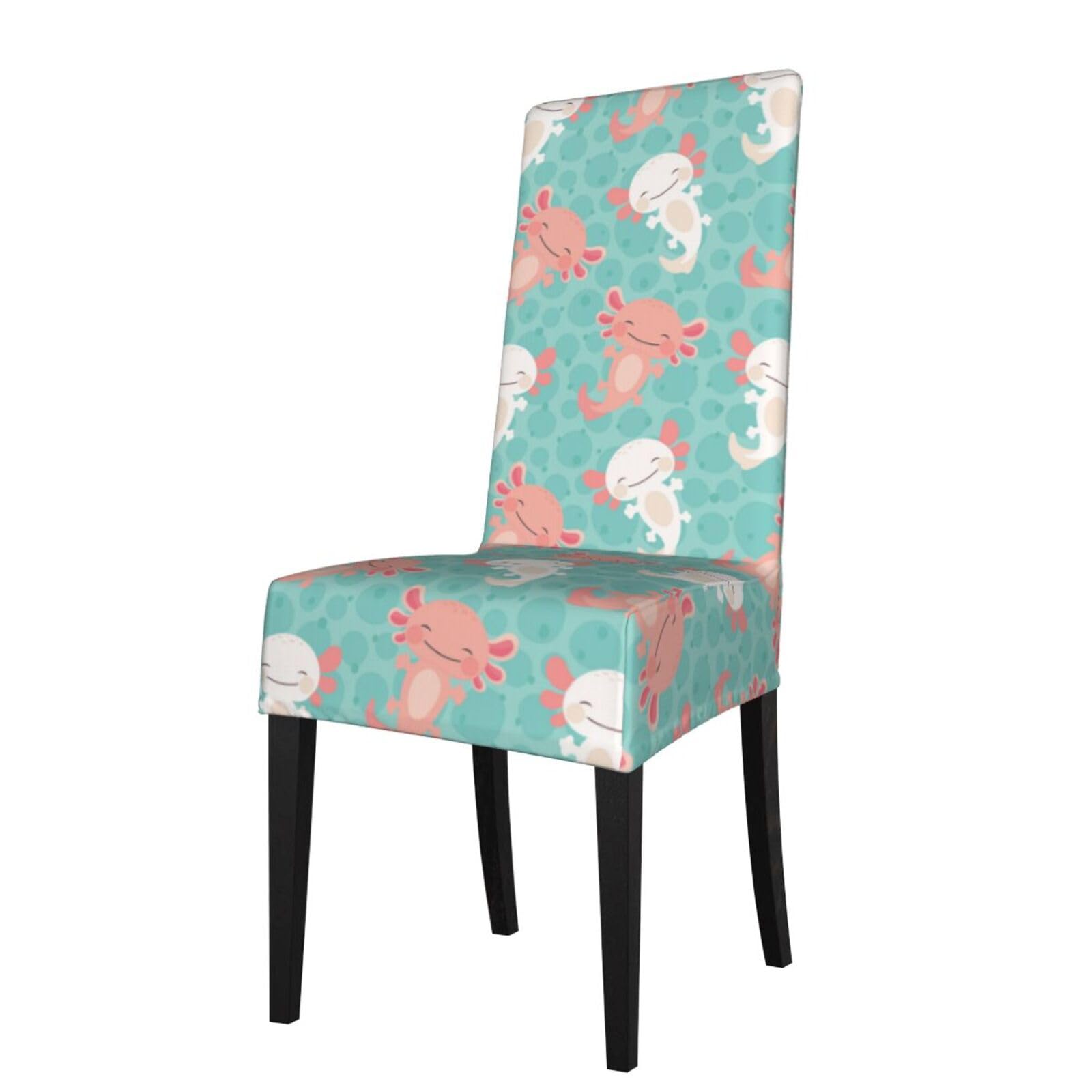 Lkymoh As Picture Kawaii Baby Cute Axolotl, Chair Covers Stretch Chair Slipcovers For Dining Room, For Party Pet Protection Universal Fit Soft Polyester