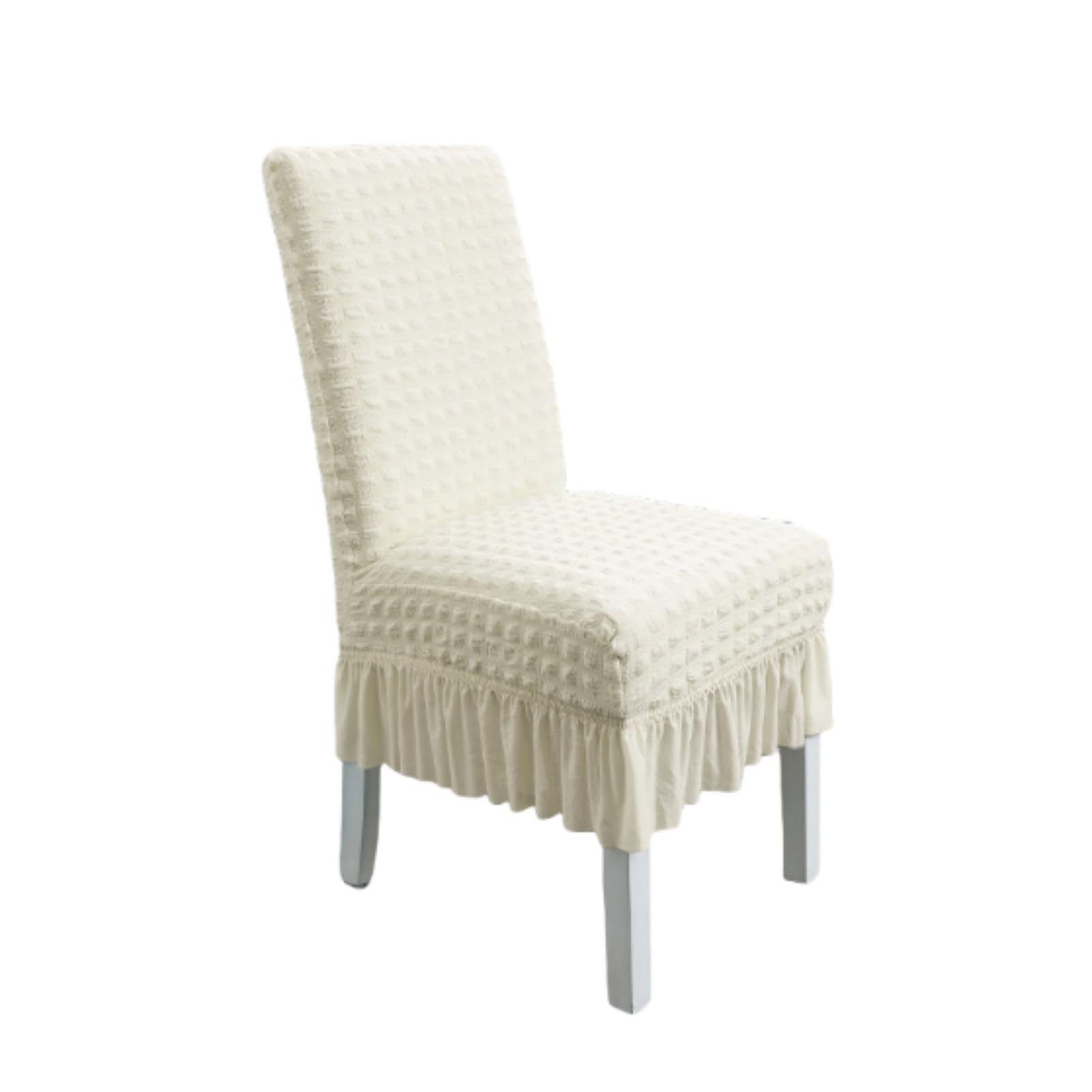 Housse de chaise salle à manger lot de 4 blanc cassé et durable
