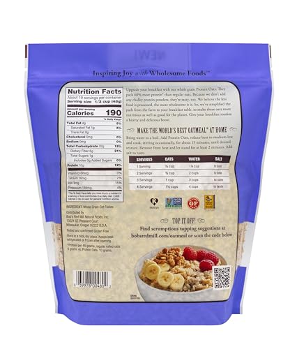 Image of Bob's Red Mill High Protein Oats, 32oz (4 Pack)