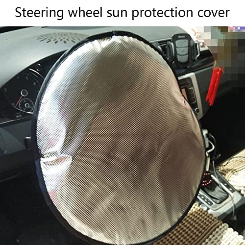Steering Wheel Sun Shade Cover, Anti-Heat Aluminum Foil Car Steering Wheel Cover For 15.75"/40Cm Auto Steering Wheel #TOP4