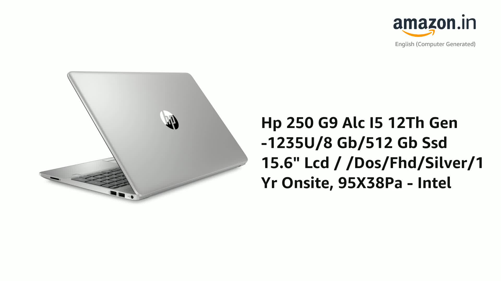 Hp 250 G9 Alc I5 12Th Gen -1235U/8 Gb/512 Gb Ssd 15.6