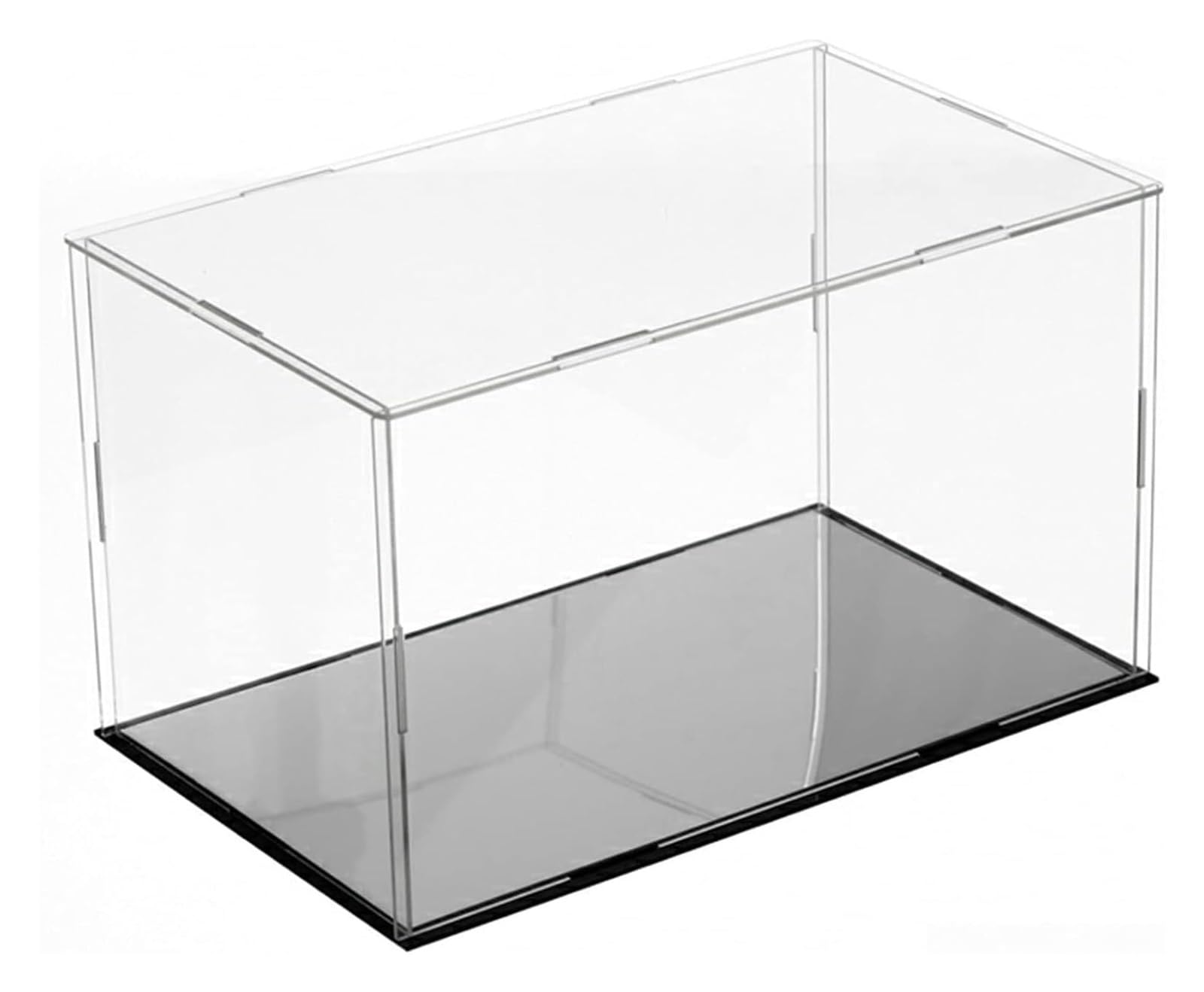Acrylic Storage Display Case, Transparent Acrylic Display Case Removable Cube Organizer Black Base Multiple Sizes((LxWxH)10x10x10cm)